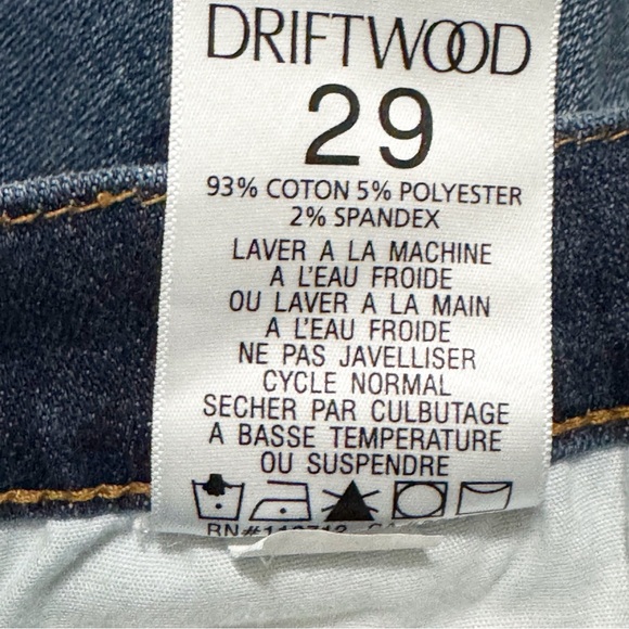 DRIFTWOOD Colette Beaded Embroidered Straight Crop Jeans Blue 29 - Picture 9 of 14